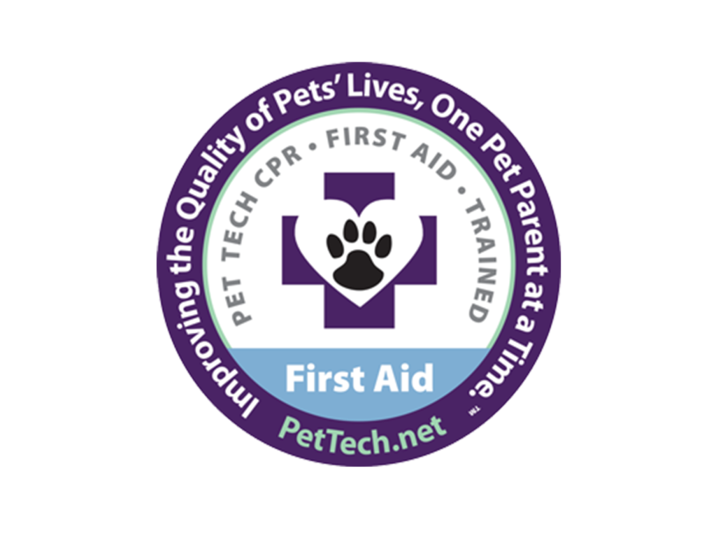 Badge that certifies Pet Tech CPR training